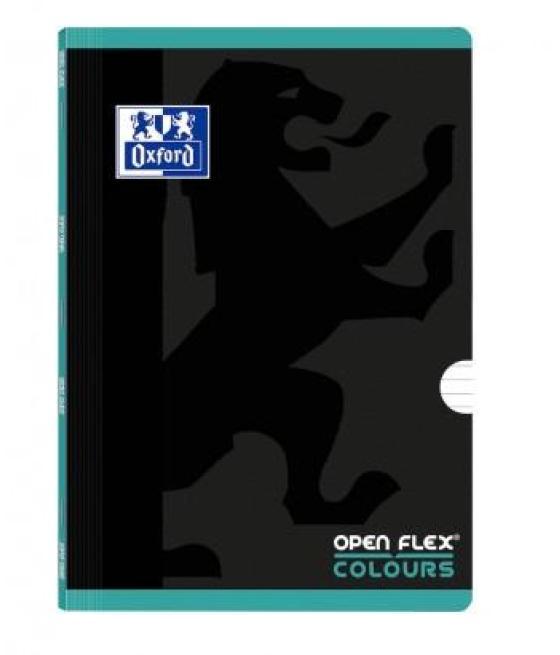 Oxford libreta grapada openflex colour 48 hojas 1 línea 2m tapas de plástico a4 ice mint -pack 10u-