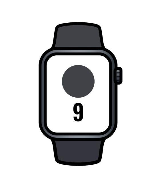 Apple watch series 9/ gps/ cellular/ 41mm/ caja de aluminio medianoche/ correa deportiva medianoche m/l