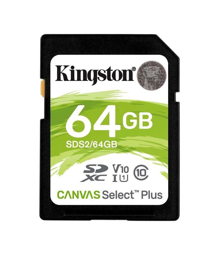 Tarjeta de Memoria Kingston CANVAS Select Plus 64GB SD XC/ Clase 10/ 100MBs - Imagen 1