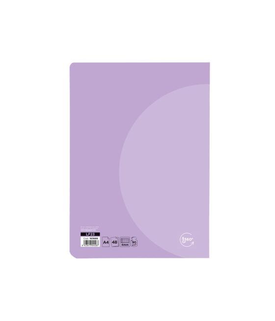 Libreta liderpapel 360 tapa de plástico a4 48 hojas 90g/m2 cuadro 4 mm con margen colores pastel surtidos