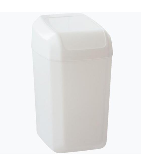 Denox papelera tapa basculante troya 15l blanco