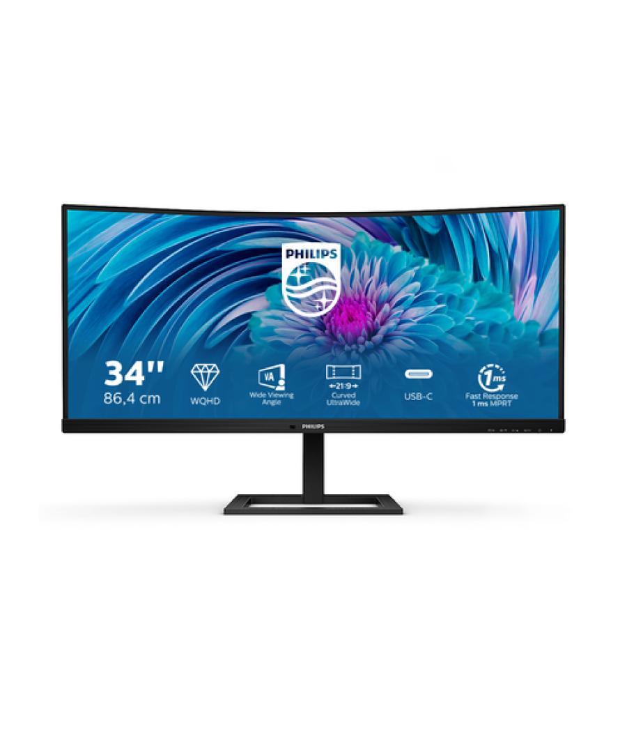 Philips E Line 346E2CUAE/00 pantalla para PC 86,4 cm (34") 3440 x 1440 Pixeles Wide Quad HD+ LCD Negro