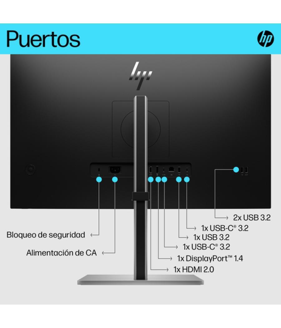 HP E-Series E27k G5 68,6 cm (27") 3840 x 2160 Pixeles 4K Ultra HD Negro, Plata