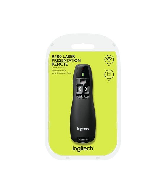 Logitech Wireless Presenter R400 apuntador inalámbricos RF Negro - Imagen 4