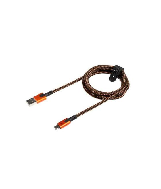 Cable usb-a a microusb 1.5m negro/naranja xtorm