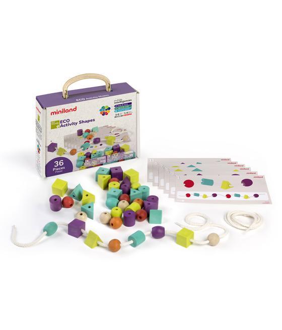 Juego didactico miniland eco activity shapes 36 piezas