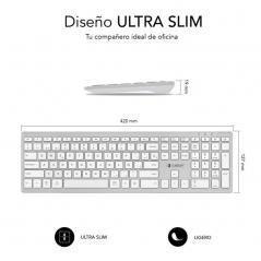 Teclado Inalámbrico por Bluetooth Subblim 2PUE200 Pure Extended/ Plata - Imagen 3