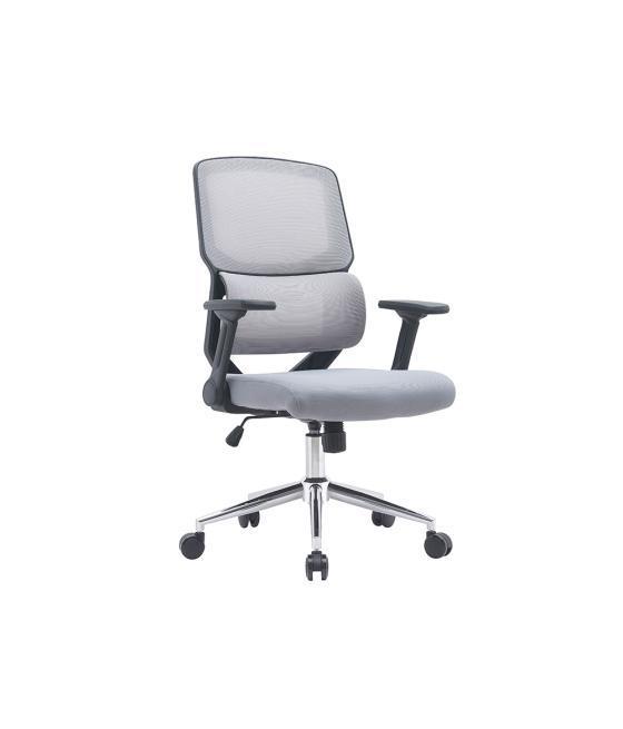 Silla q-connect oficina lucca malla base metálica alt max 1090 anc 700 prof 650 ruedas premium color negro gris