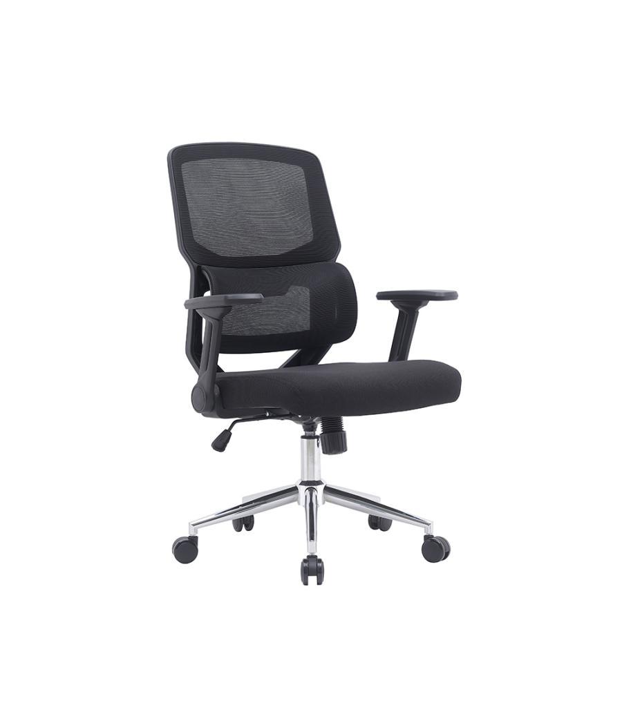 Silla q-connect oficina lucca malla base metálica alt max 1090 anc 700 prof 650 ruedas premium color negro