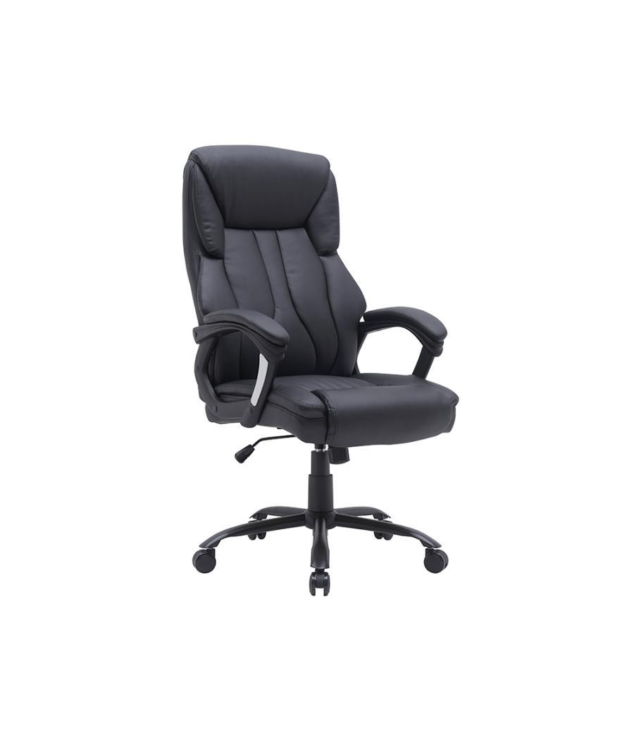 Silla q-connect dirección bolz ano simil piel base metálica alt max 1260 anc 650 prof 730 mm ruedas premium color negro