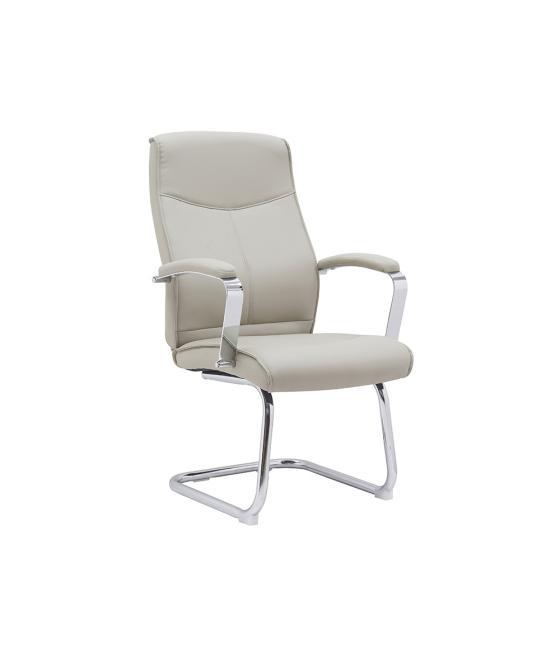 Silla q-connect escritorio mod ena simil piel base metálica alt max 1050 anc 630 prof 650 color gris