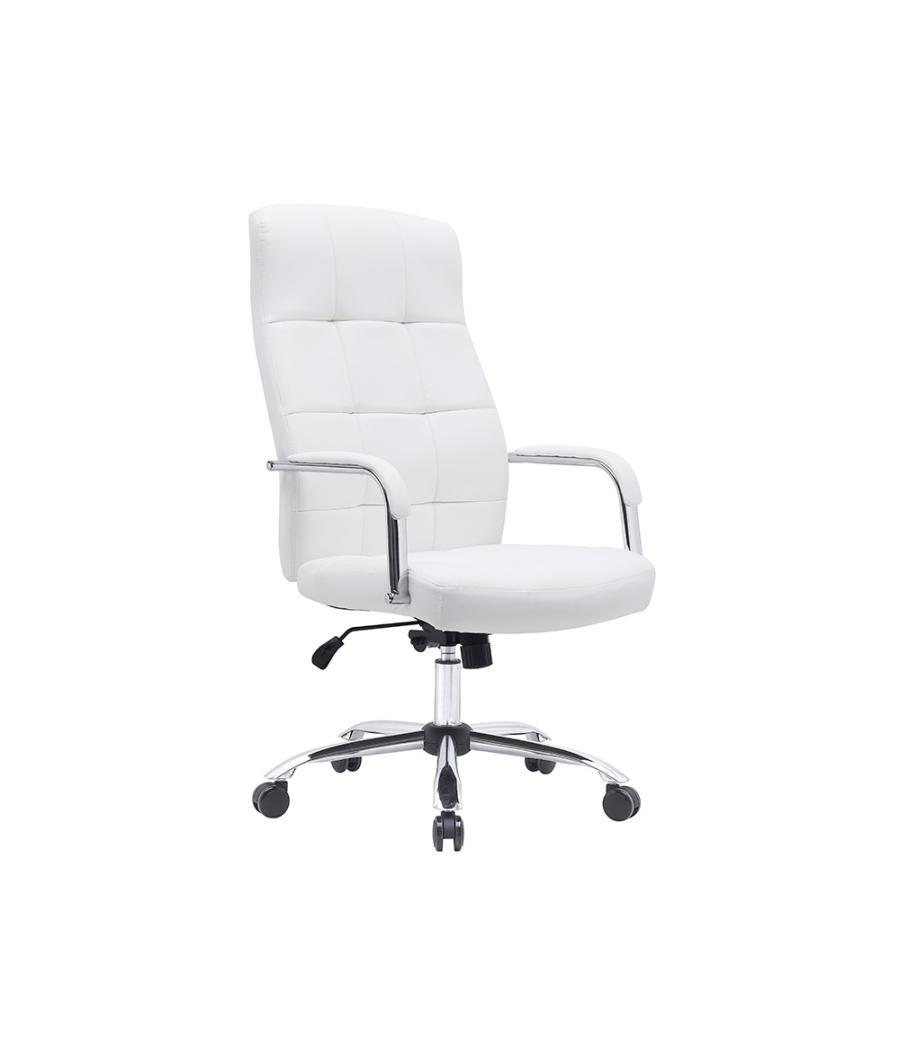 Silla q-connect dirección piav e simil piel base metálica alt max 1250 anc 610 prof 700 mm ruedas premium color blanco