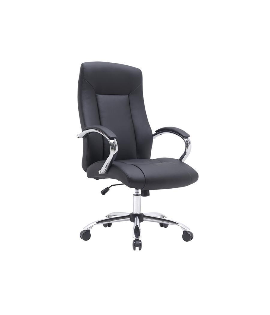 Silla q-connect dirección vero na simil piel base metálica alt max 1210 anc 650 prof 730 mm ruedas premium color negro