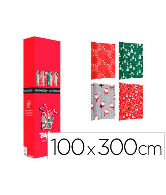 Papel de regalo basika navidad rollo ancho 1 mt longitud 3 m modelos surtidos gramaje 50 gr