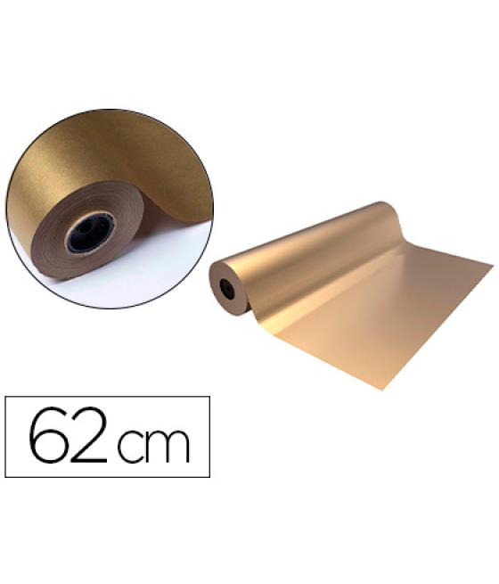 Papel de regalo basika metalizado oro bobina ancho 62 cm longitud 80 m
