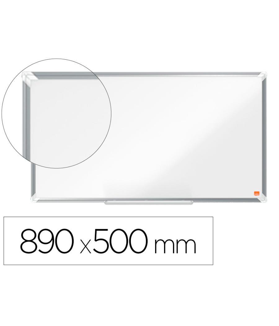 Pizarra blanca nobo premium plus acero lacado formato panoramico 40\" magnética 890x500 mm
