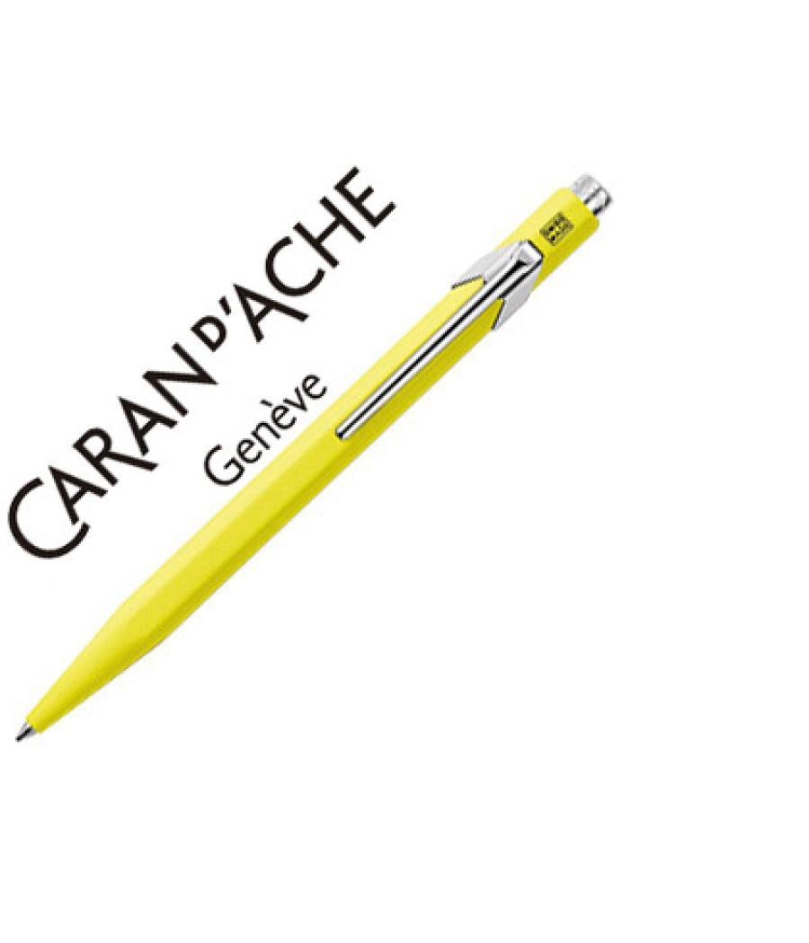 Bolígrafo caran d'ache 849 fluo amarillo punta media