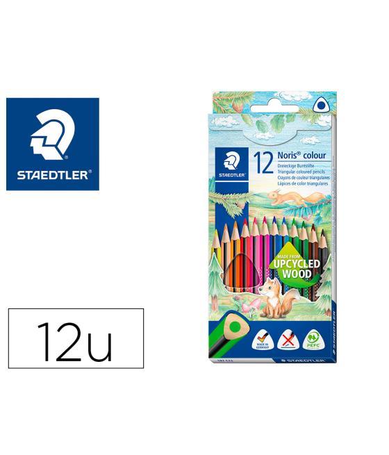 Lápices de colores staedtler noris colour slim triangular caja de 12 colores surtidos