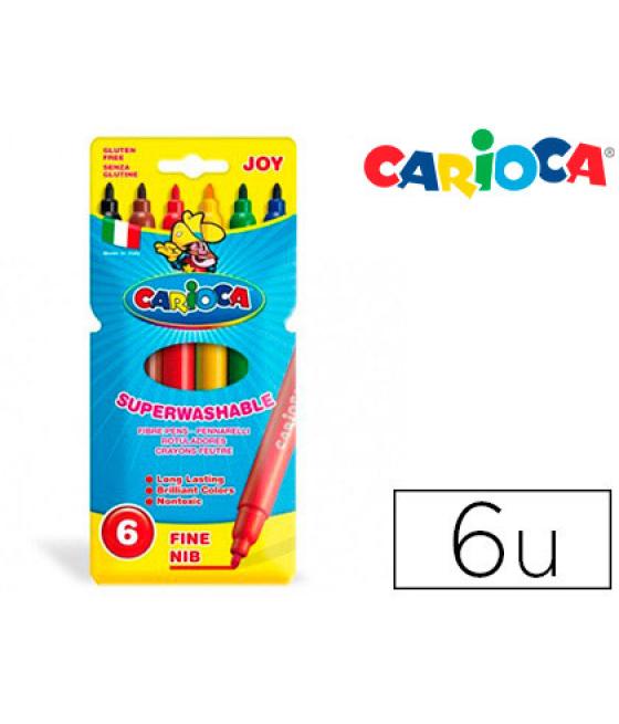 Rotulador carioca joy caja de 6 colores surtidos
