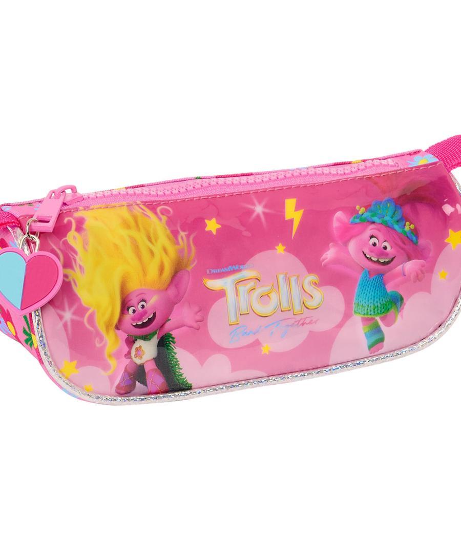 Bolso escolar portatodo safta triangular trolls 3 80x200x85 mm