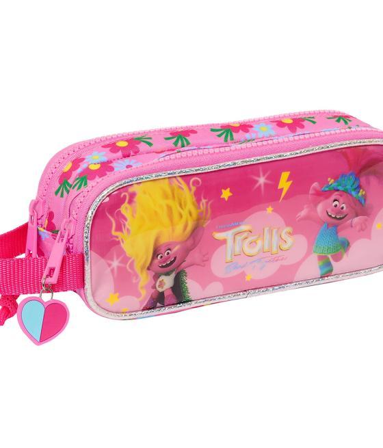 Bolso escolar portatodo safta doble trolls 3 60x210x80 mm