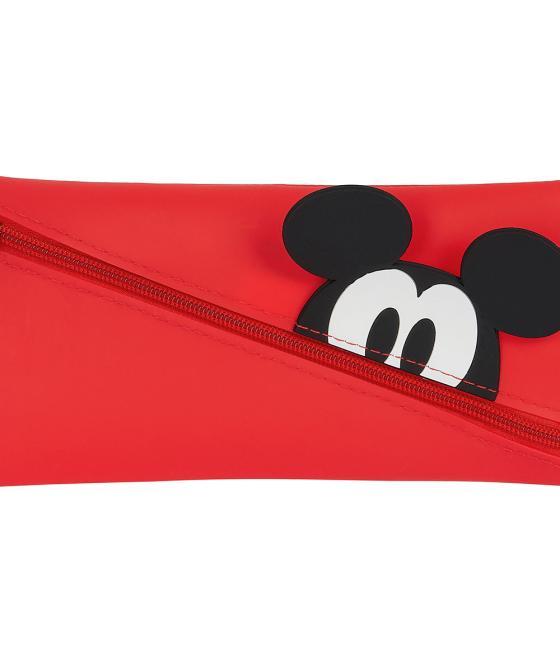 Bolso escolar portatodo safta silicona caritas mickey mouse 10x230x110 mm