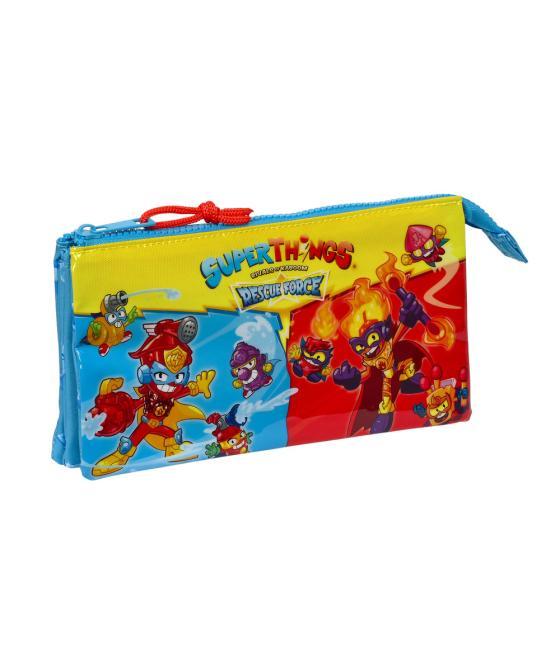 Bolso escolar portatodo safta triple superthings rescue force 120x220x30 mm