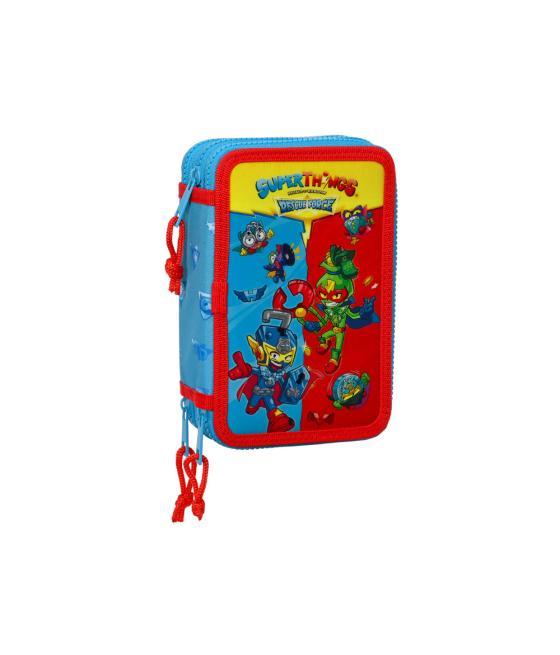 Plumier escolar safta triple 36 piezas superthings rescue force 195x125x55 mm