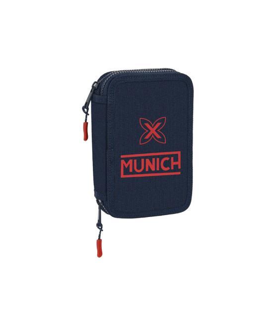 Plumier escolar safta doble pequeño 28 piezas munich flash 195x125x40 mm