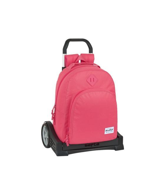 Cartera escolar safta con carro blackfit8 \"fresa\" 320x150x420 mm