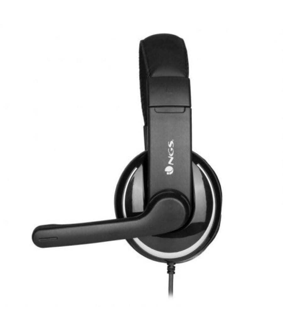 Auriculares ngs vox 800 usb/ con micrófono/ usb/ negros