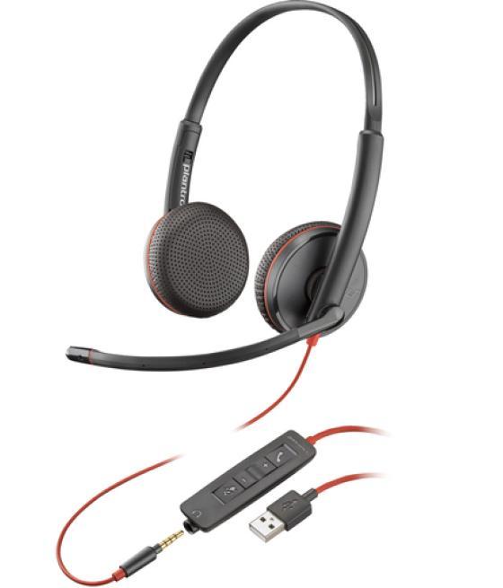 HP Auriculares Poly Blackwire 3225 estéreo USB-A (paquete)