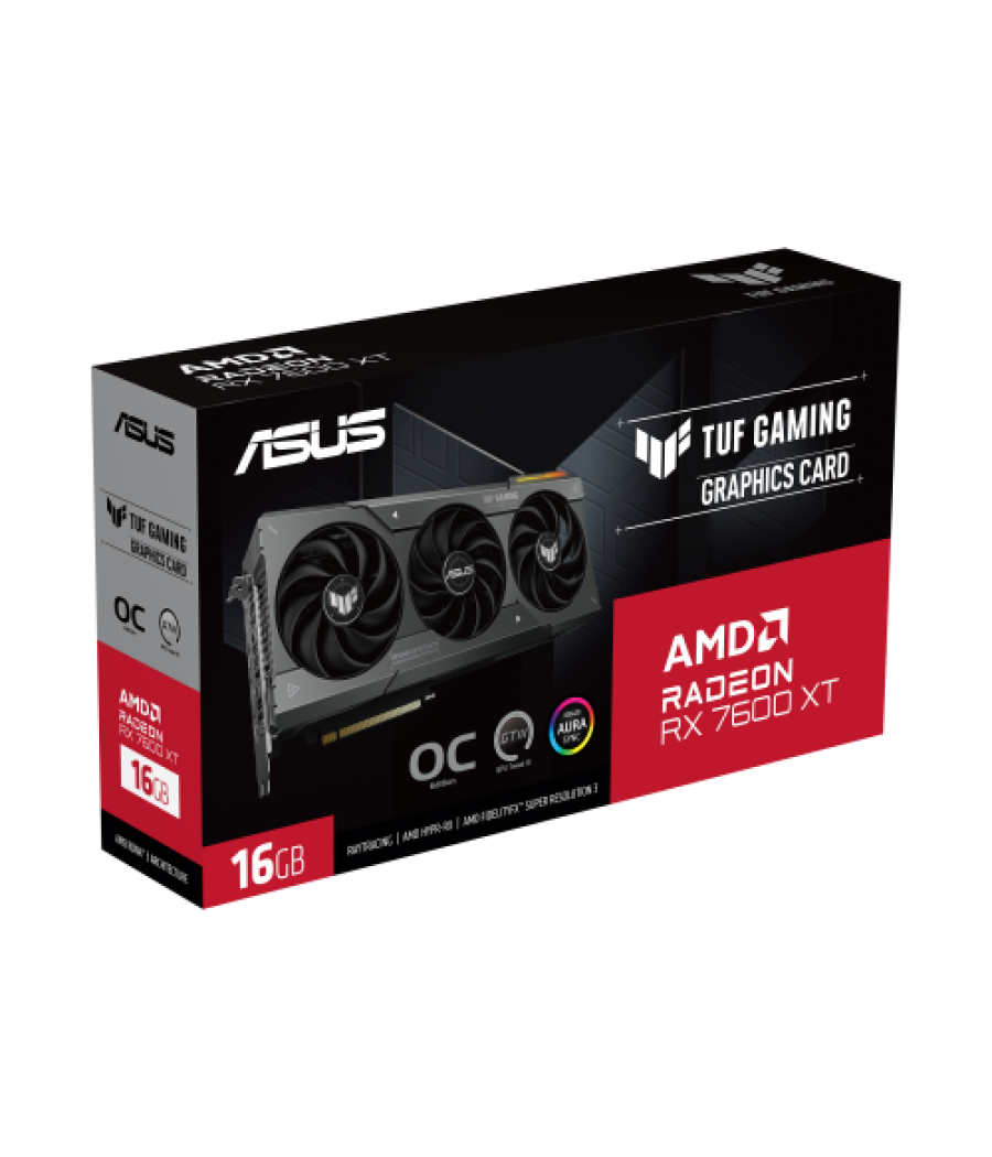 Asus tuf gaming tuf-rx7600xt-o16g-gaming amd radeon rx 7600 xt 16 gb gddr6