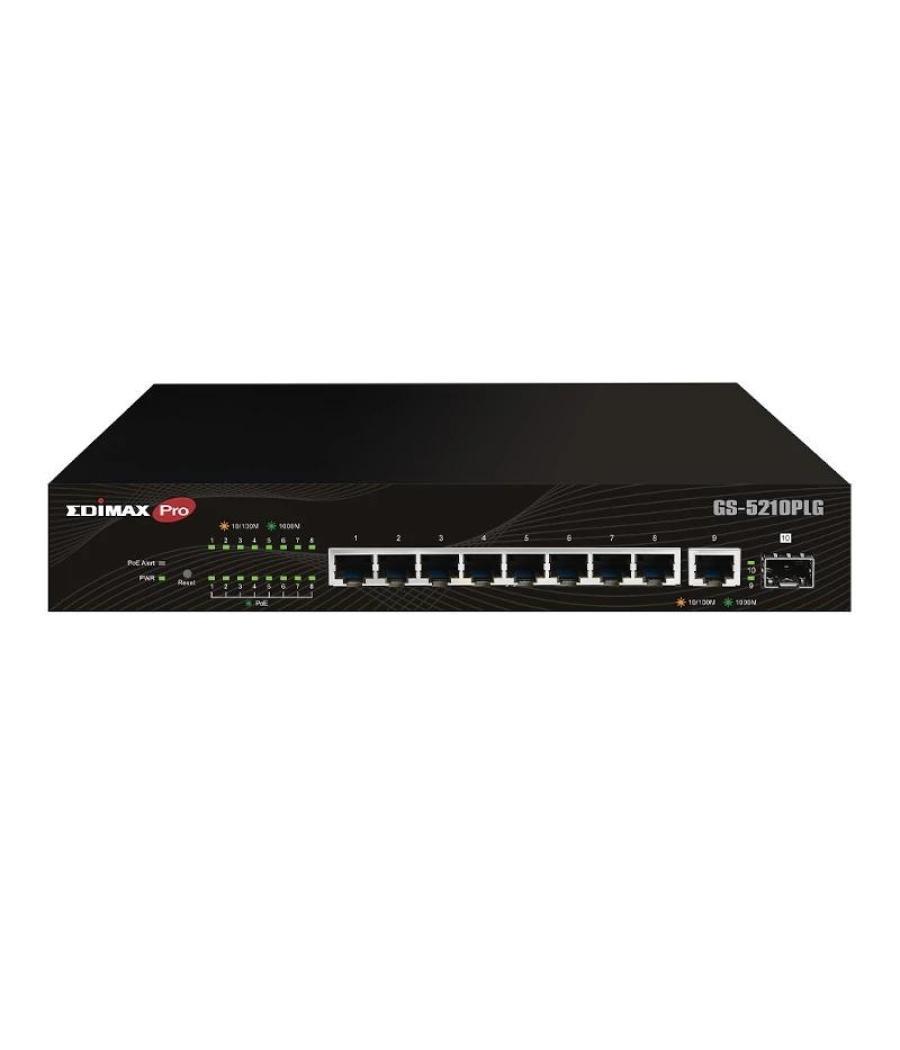 Edimax gs-5210plg switch 10xgbe lr poe+ (1xsfp)