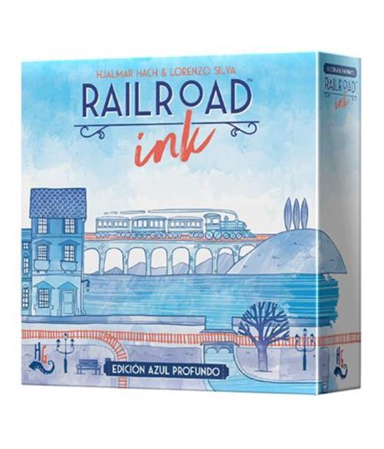 Juego de mesa railroad ink: edicion azul profundo pegi 8