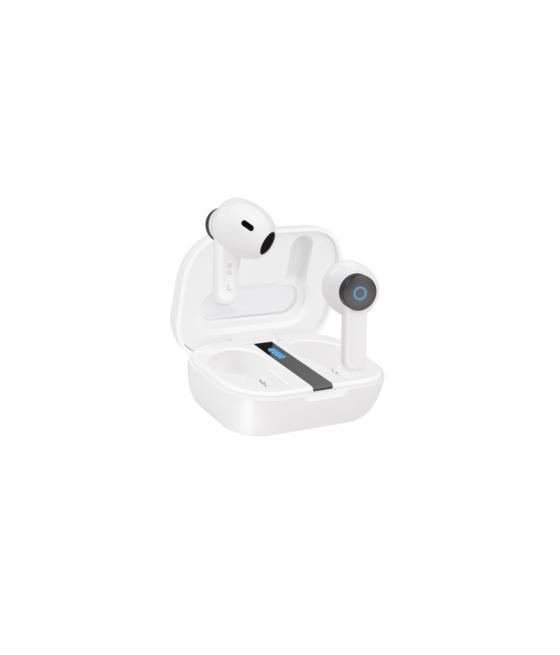 Auricular bluetooth + microfono con estuche de carga bender blanco tooq