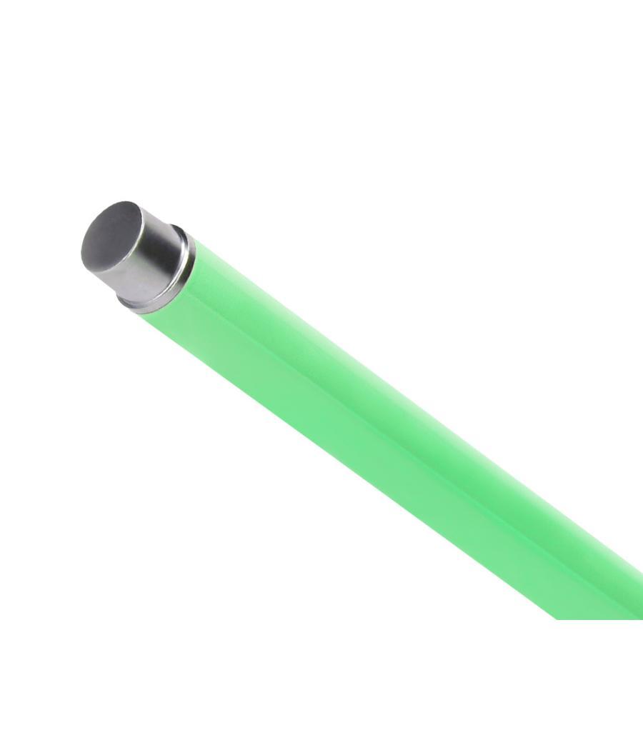 Juego bolígrafo y roller belius endless summer aluminio color verde y plateado tinta azul caja de diseño