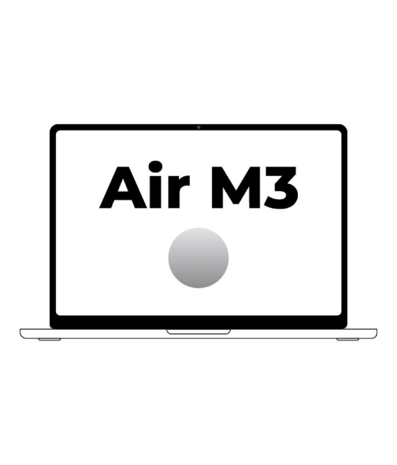 Apple macbook air 13,6'/ m3 8-core cpu/ 8gb/ 256gb ssd/ 8-core gpu/ plata