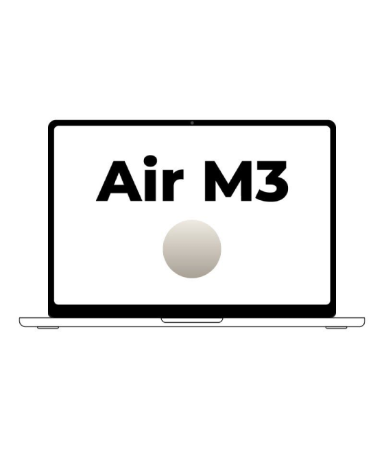 Apple macbook air 15' / m3 8-core cpu/ 8gb/ 512gb ssd/ 10-core gpu/ blanco estrella