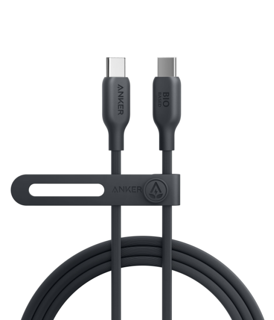Cable anker 543 usb-c a usb-c cable bio-based 1,8m 140w negro