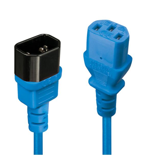 Lindy 30471 cable de transmisión Negro, Azul 1 m C14 acoplador C13 acoplador