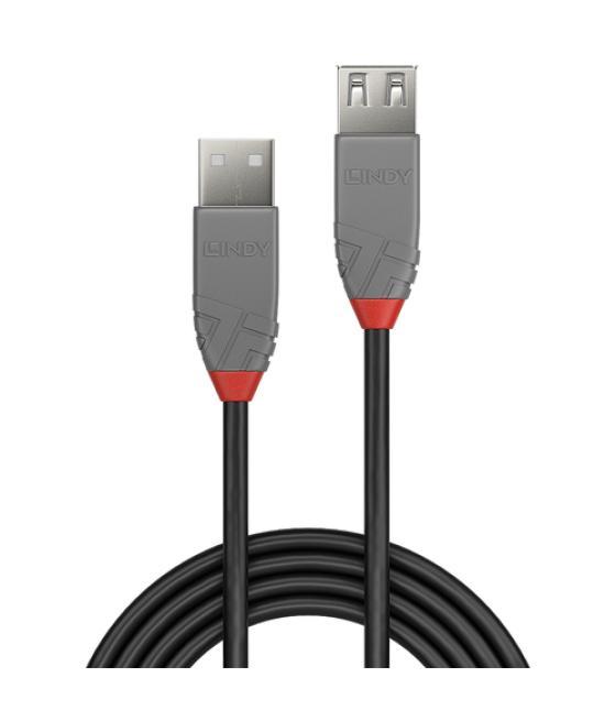 Lindy 36702 cable USB 1 m USB 2.0 USB A Negro, Gris
