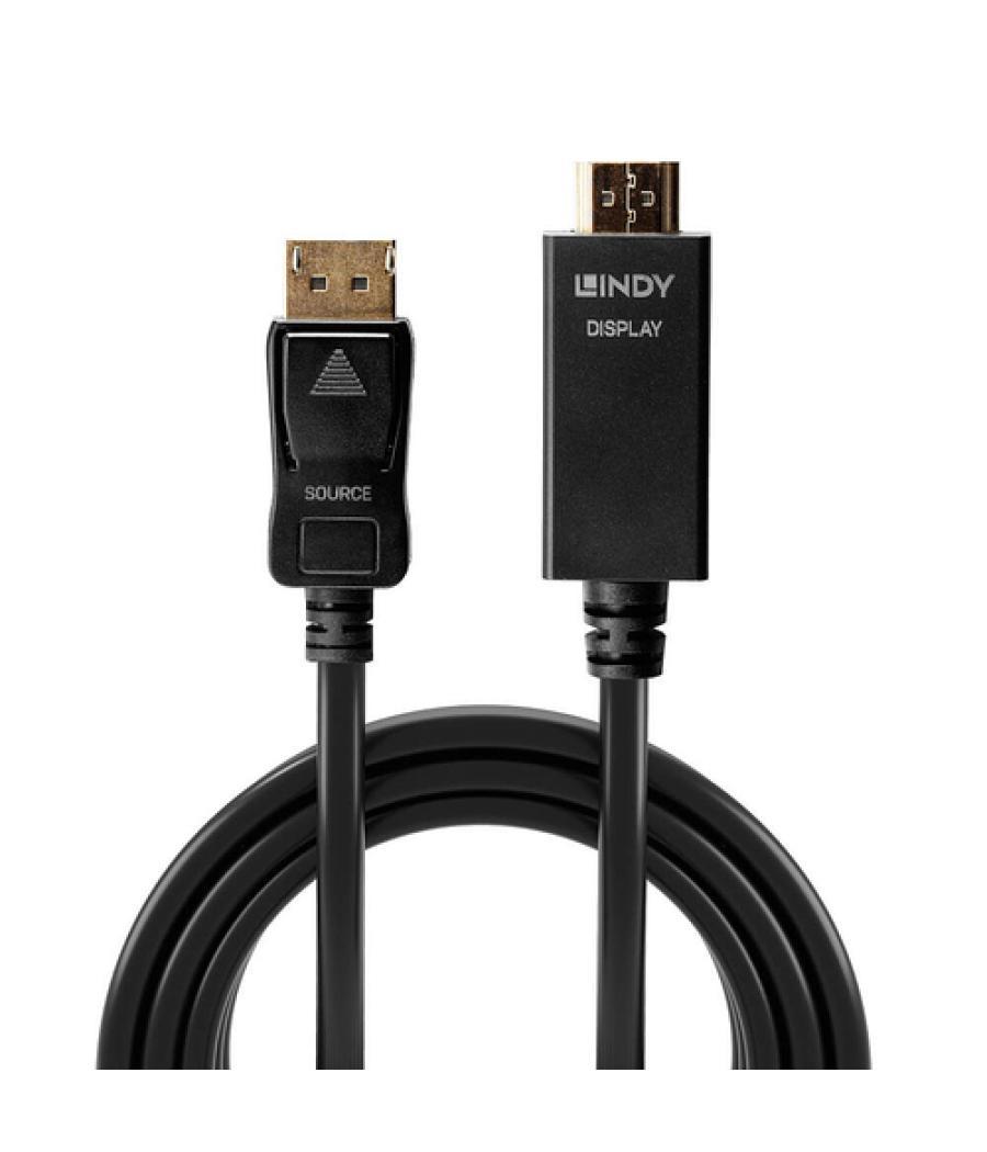 Lindy 36920 adaptador de cable de vídeo 0,5 m DisplayPort HDMI tipo A (Estándar) Negro