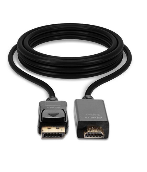 Lindy 36920 adaptador de cable de vídeo 0,5 m DisplayPort HDMI tipo A (Estándar) Negro