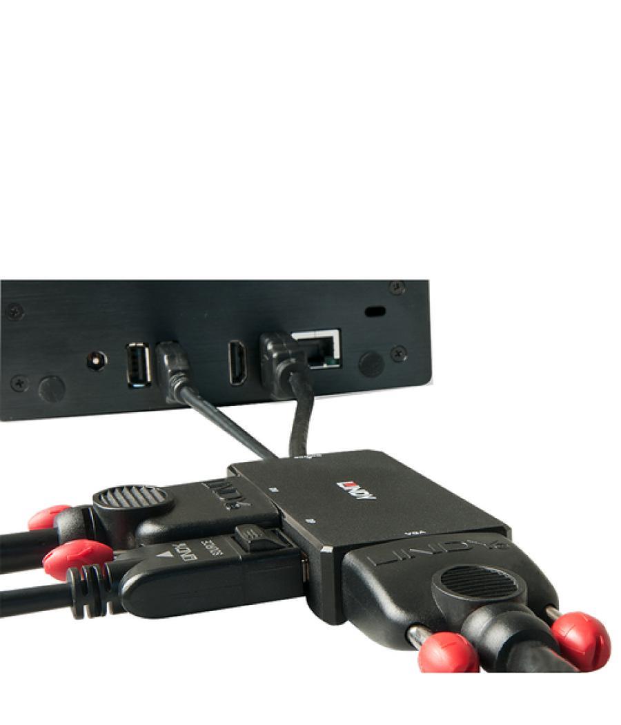 Lindy 38182 adaptador de cable de vídeo 0,15 m Negro