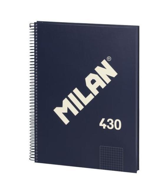 Milan libreta con espiral a4 80h papel 95gr pautado 1 línea 7mm serie 1918 azul