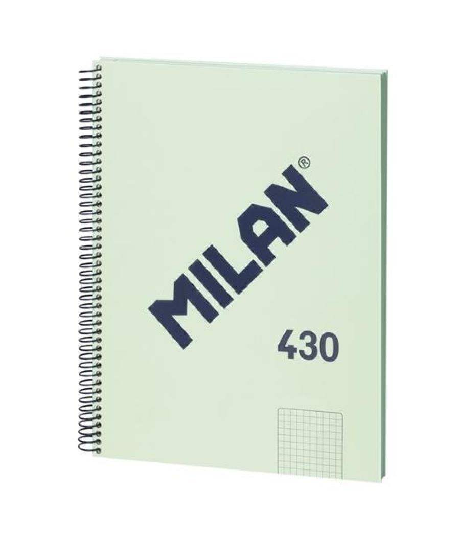 Milan libreta con espiral a4 80h papel 95gr pautado 1 línea 7mm serie 1918 verde