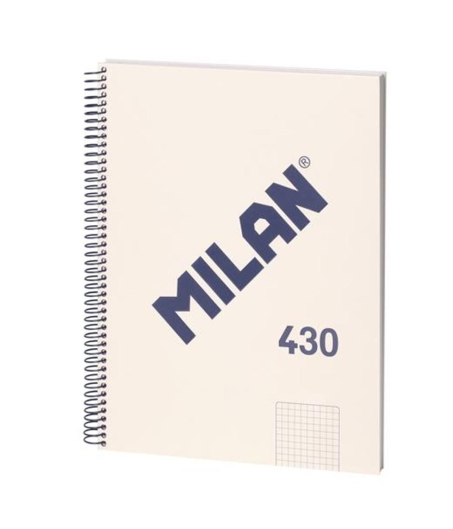 Milan libreta con espiral a4 48h papel 95gr cuadriculado 5x5mm serie 1918 beige