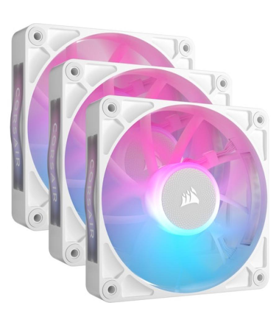 Ventilador caja corsair rx rgb series icue link rx120 rgb blanco triple pack co-9051022-ww