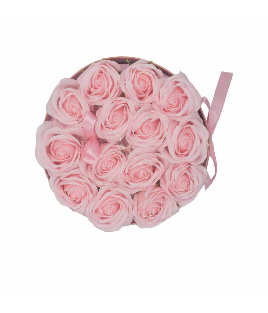 Caja de Regalo - Flor de Jabón 14 Rosas Rosas - ronda